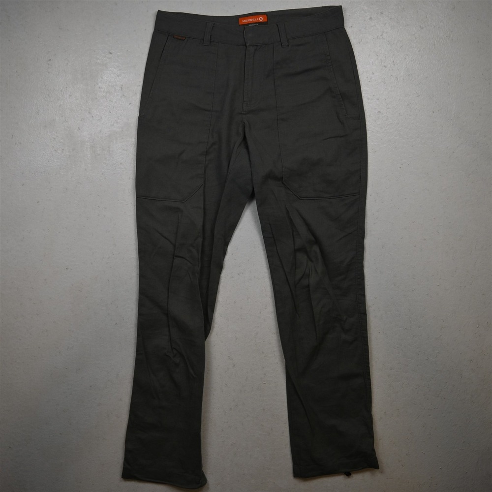 Merrell 30x32 Gray Linen Utility Selectwick Casual Mens Pants